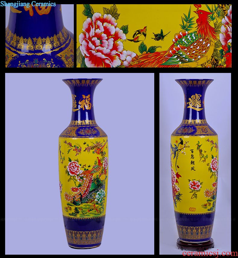 Blue and white porcelain of jingdezhen ceramics large manual caddy storage seal tea cake tin POTS to restore ancient ways