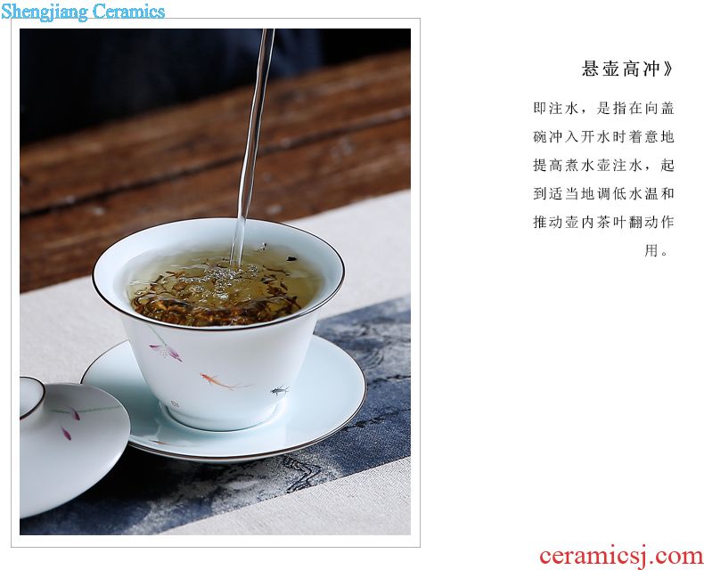 Three frequently hall your kiln hand grasp pot Jingdezhen ceramic tea set on the teapot can raise kunfu tea S24020 single pot