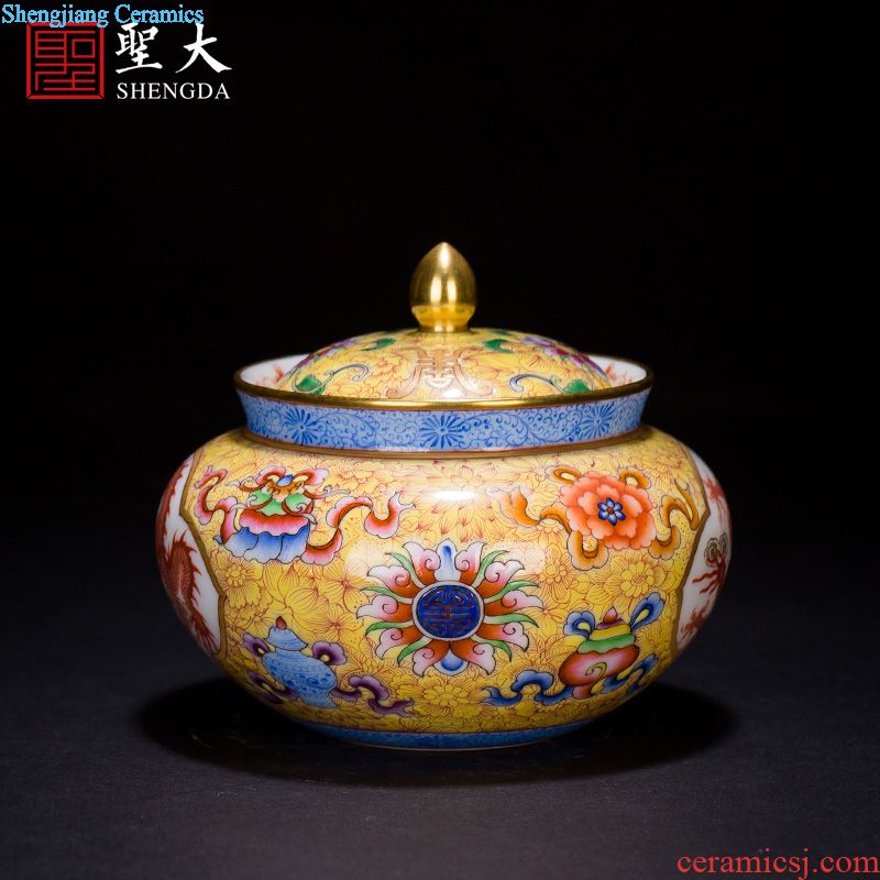 St office cup hand-painted ceramic famille rose Traditional figure 帯 cover handle tea cup all hand of jingdezhen tea service