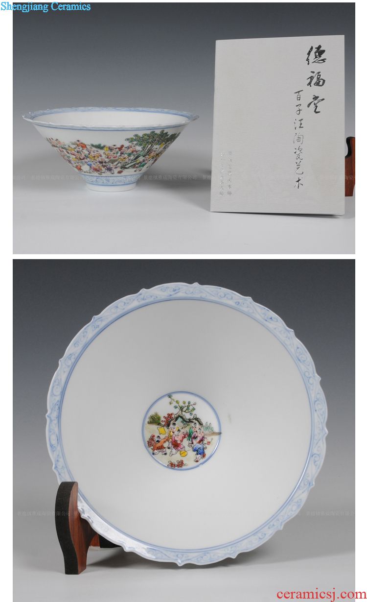 Jingdezhen ceramics hand-painted Chinese vase household adornment art crafts home sitting room adornment