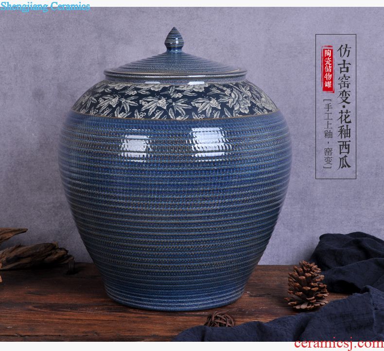 Jingdezhen ceramic jars 50 kg protoplasmic wine bottle it sealed jar of wine bottle wine jar can take leader