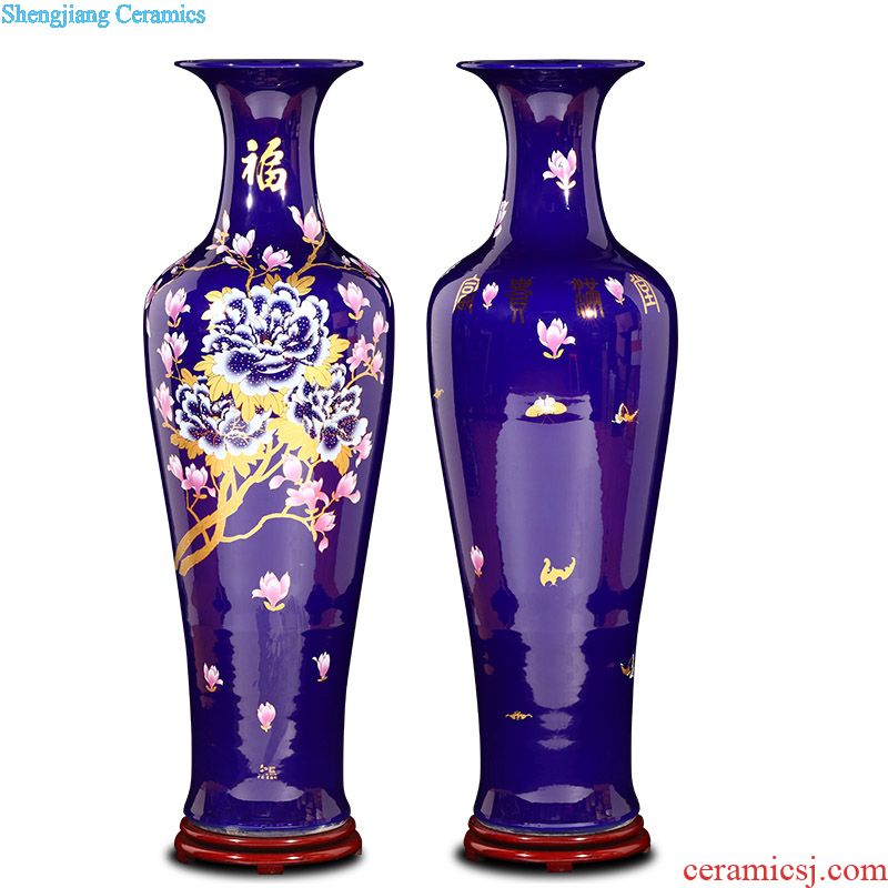 Jingdezhen ceramic hand-painted powder enamel vase place to live in the sitting room of new Chinese style flower arranging porcelain decorative arts and crafts