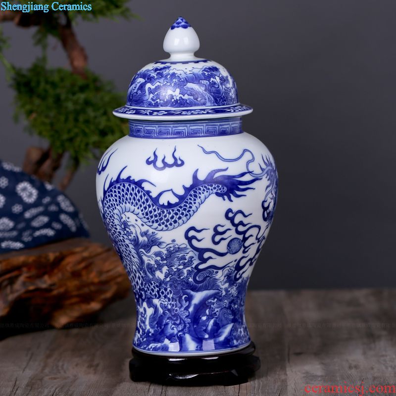 Jingdezhen ceramic vase of large Chinese style household adornment furnishing articles zen furnishing articles creative home sitting room