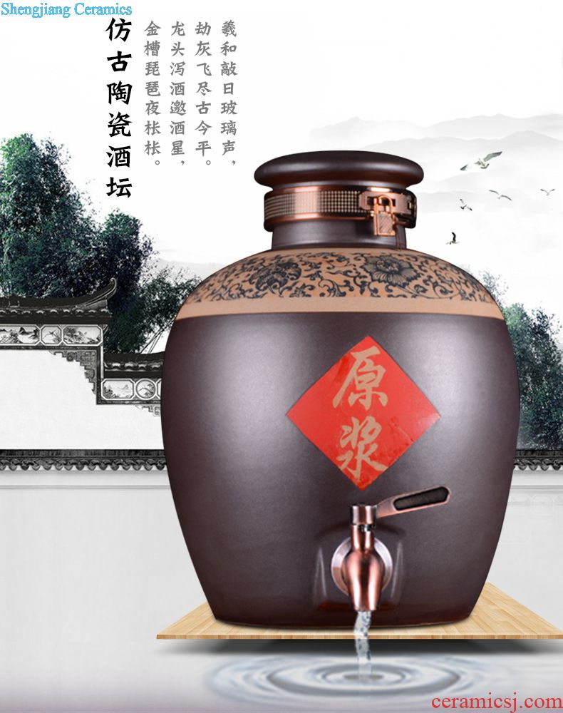 Jingdezhen ceramic jars it jugs of archaize jars with bubble bottle lock leading 20 jins 30 jins 50 pounds