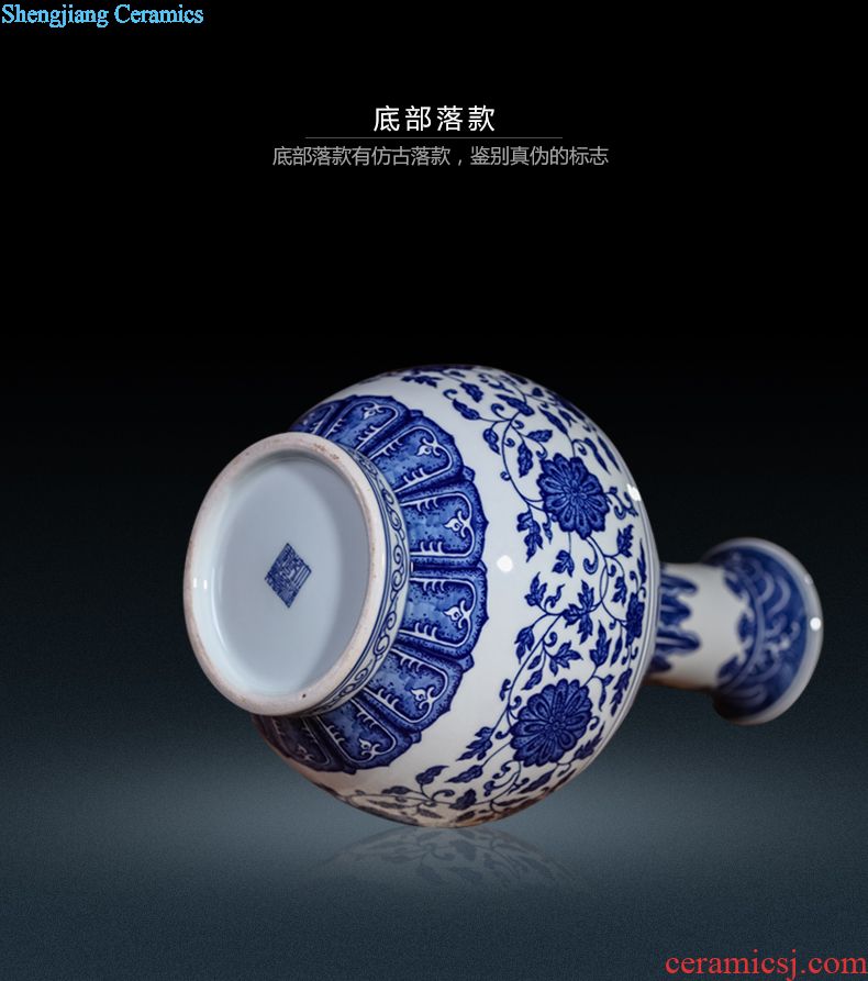 Jingdezhen ceramic vase hand-painted color porcelain ceramic vase of the masters of the birthday gift collections