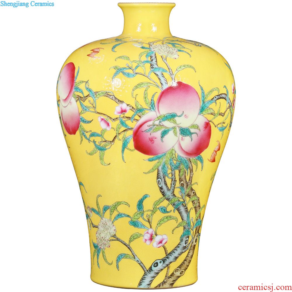 Jingdezhen ceramics furnishing articles hand-painted ChunManQianKun vases, sitting room of Chinese style household decorations TV ark furnishing articles