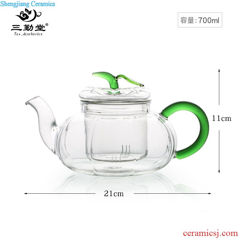 Jingdezhen ceramic flower flower implement three frequently hall tea hand-painted floret bottle home furnishing articles kung fu tea spare parts