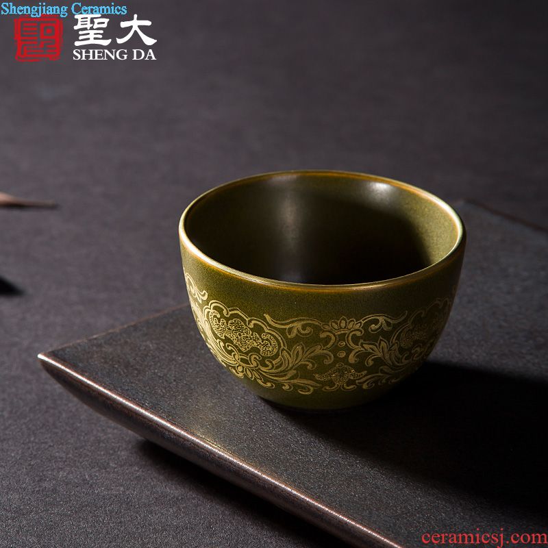 St the jingdezhen ceramic colour master hand draw pastel guan yu cup all hand kung fu tea set single cup sample tea cup