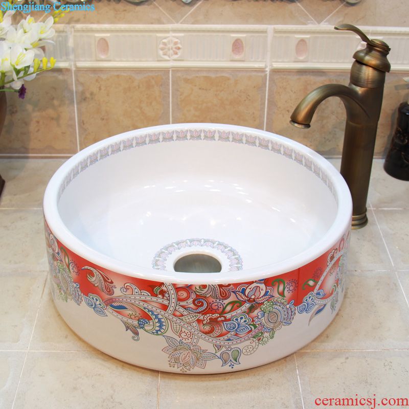 JingYuXuan jingdezhen ceramic lavatory basin art basin sink the stage basin Jin Zhongquan threads