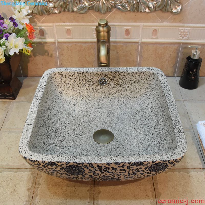 Jingdezhen ceramic lavatory basin basin art on elliptic variable blue glaze jump cut basin sink