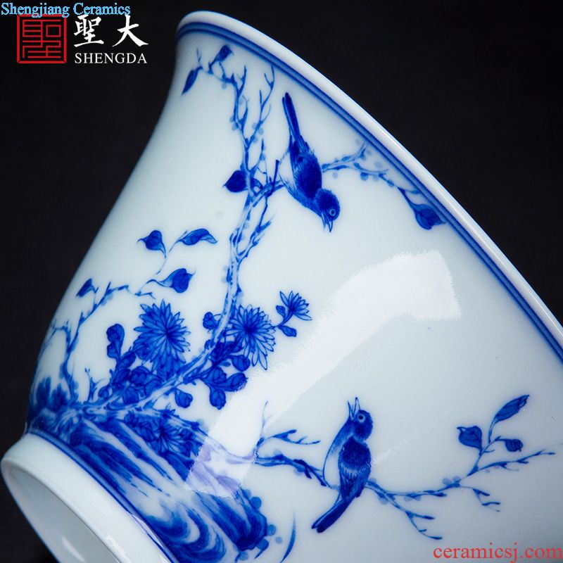 Holy big ceramic kung fu masters cup colored enamel cups a hoard of green space lie fa cup jingdezhen tea sample tea cup