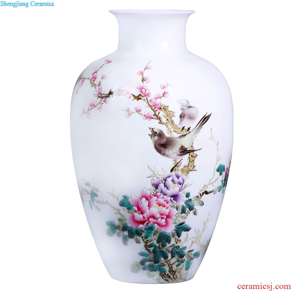 Jingdezhen ceramics furnishing articles hand-painted figure hydroponic vase at the sitting room of Chinese style household flower arranging decorative arts and crafts