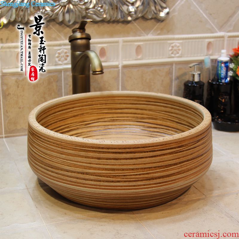 JingYuXuan jingdezhen ceramic lavatory sink basin basin art stage basin crack of carve patterns or designs on woodwork