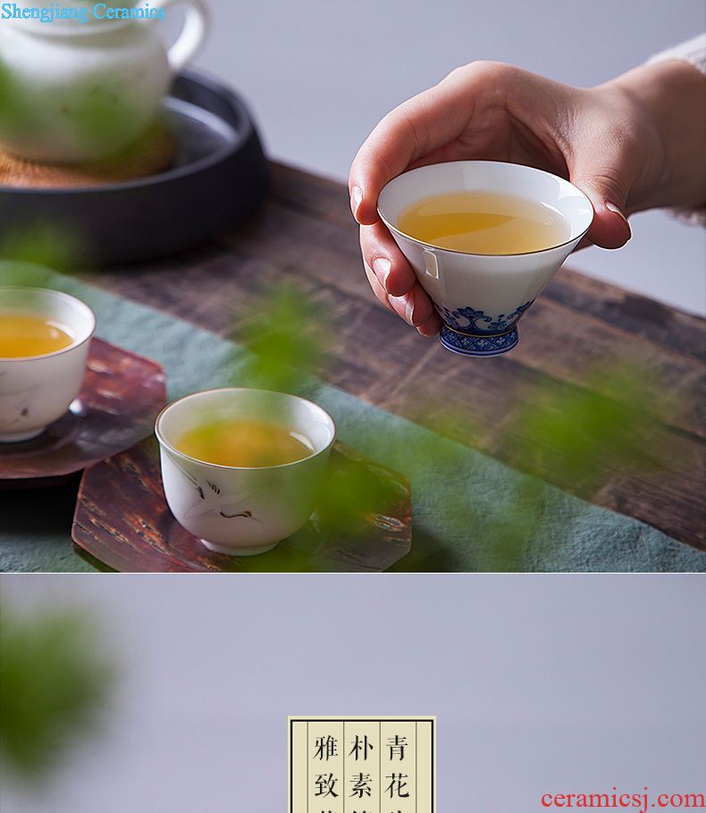 Master cup sample tea cup ceramic jun red hat to cup your kiln open piece of tea light cup jingdezhen kung fu tea cups