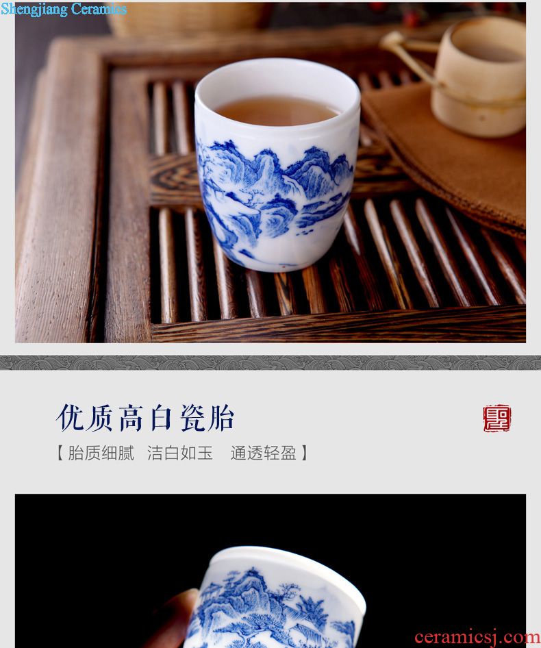 Clearance rule kung fu tea masters cup hand-painted pastel take figure of tea cups all hand of jingdezhen tea service