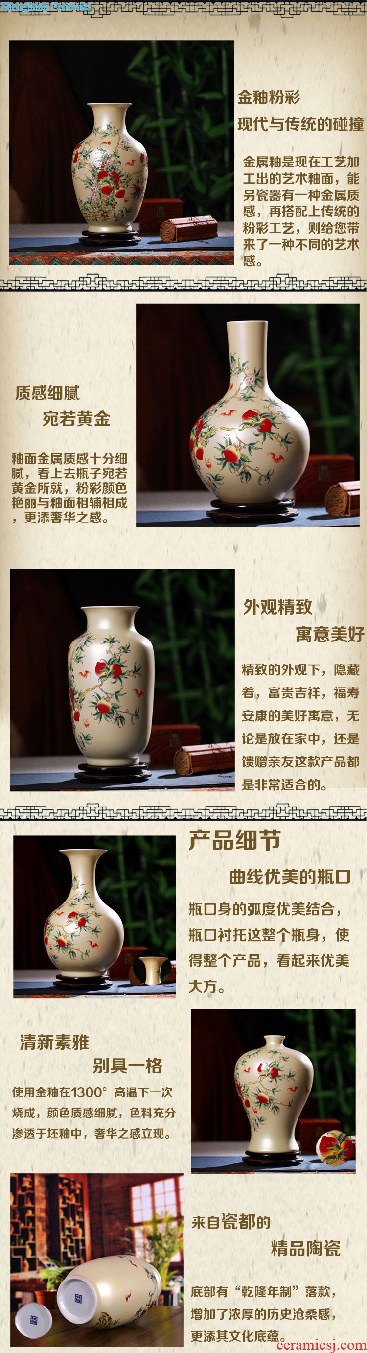 Jingdezhen ceramics large colored enamel seal pot sitting room place household act the role ofing is tasted barrel candy storage tank