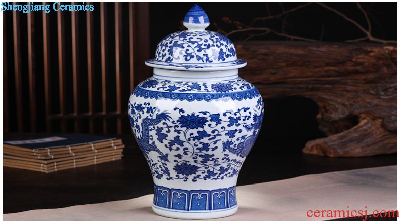 Jingdezhen ceramic seal caddy large sealed container pu 'er tea cans ceramic household gift box packaging