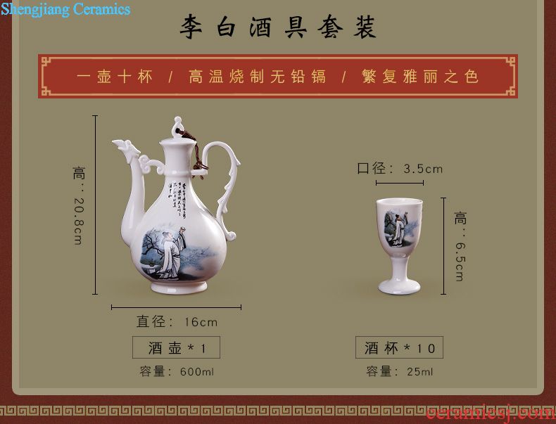 Jingdezhen barrel ricer box ceramic storage tank storage cylinder with a lid gulp insect-resistant moistureproof grain flour cylinder cylinder