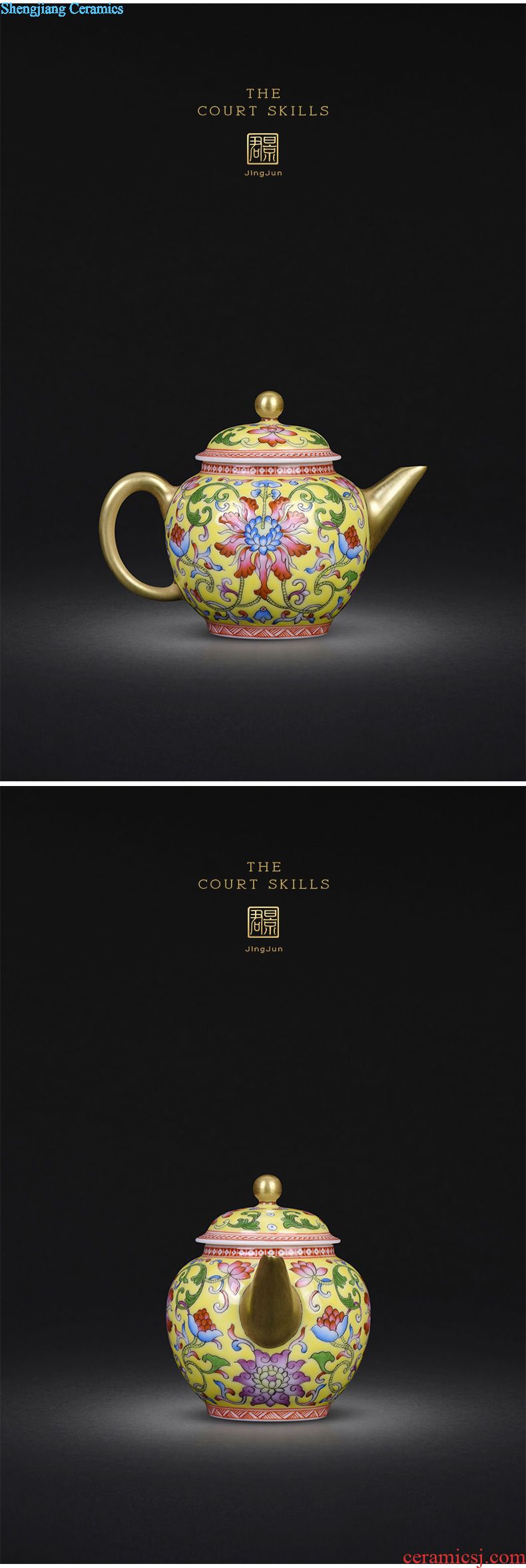 Jingdezhen ceramic offering blue gold hand-painted kung fu tea cup single sample tea cup tea cup of ceramic personal tea cup