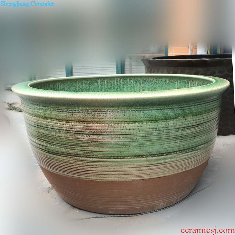 Jingdezhen, hand-painted, 90-100 - cm diameter VAT hand-painted porcelain classical courtyard fish lotus vats