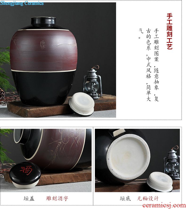 Ceramic barrel ricer box 30 kg 15 kg with cover art tank barrel can save m barrels of jingdezhen tea urn