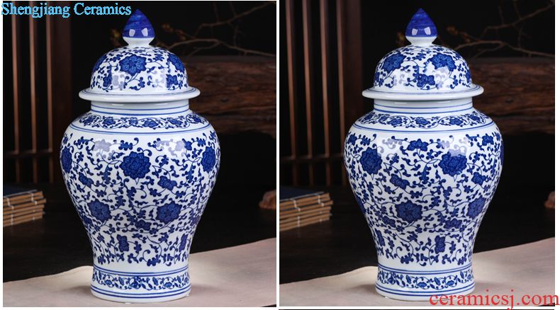 Jingdezhen ceramic seal caddy large sealed container pu 'er tea cans ceramic household gift box packaging