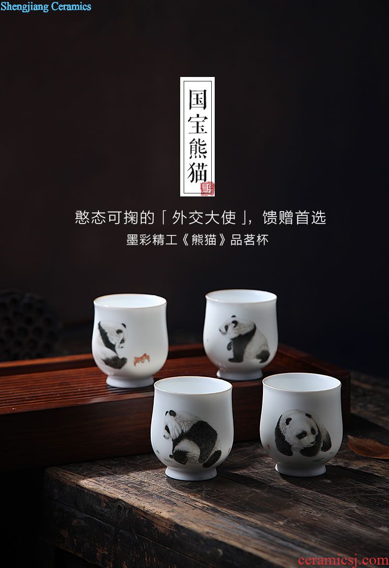 Sample tea cup individual cup of jingdezhen blue and white "eighty-seven celestial volume set of ceramic hand-painted heavy cup all by hand