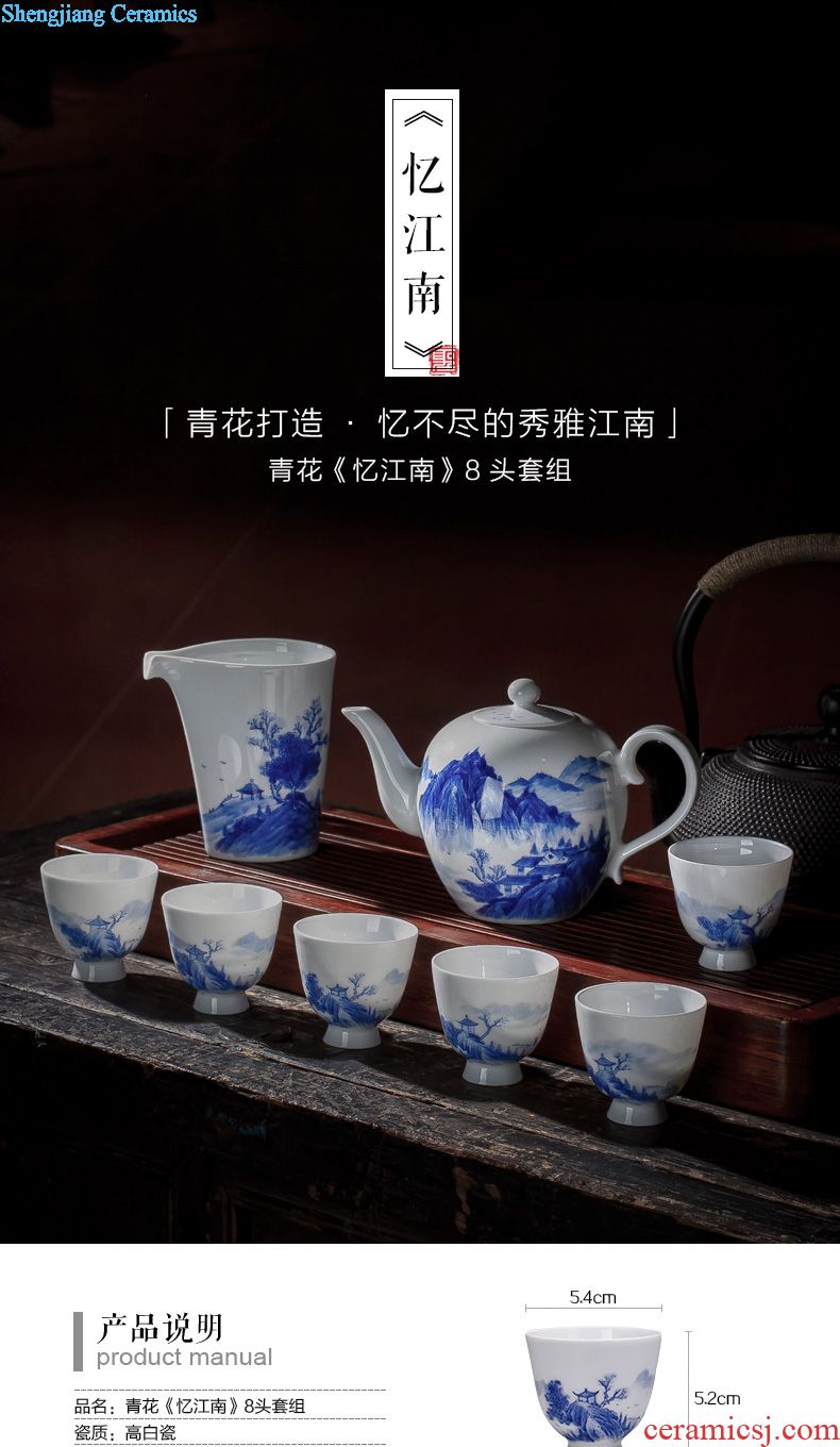 Santa teacups hand-painted ceramic kungfu pastel lad sample tea cup cup all hand of jingdezhen tea service master cup