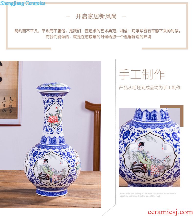 Jingdezhen ceramic bottles 1 catty 2 jins of 3 kg 5 jins of 10 jins of household adornment hip archaize creative sealed jars