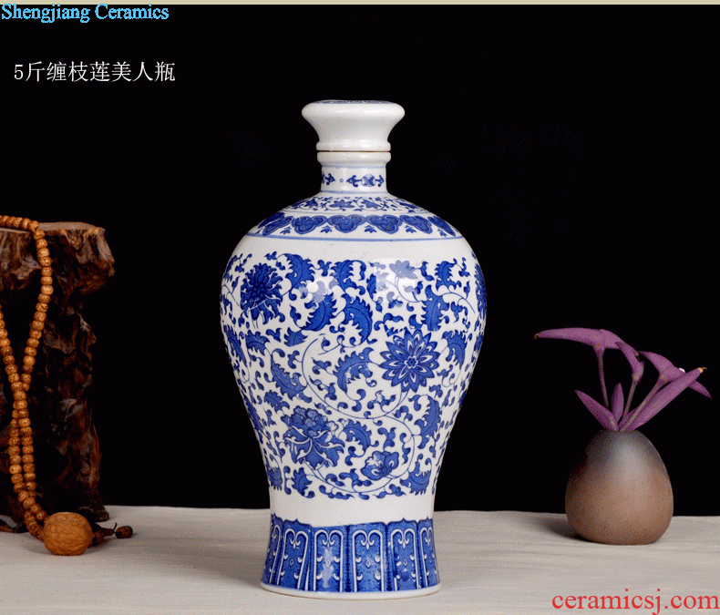 Jingdezhen ceramic 1 catty temperature wine pot hot hip winter warm hot hot pot of yellow rice wine liquor wine wine wine bottles