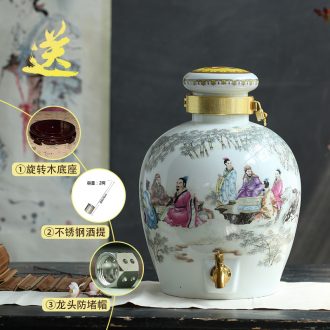 Jingdezhen ceramic jars (50 kg/seal it wine liquor GuanPing archaize home bubble jars
