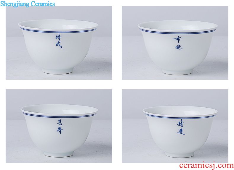 Three frequently hall made-to-order kung fu tea cups ceramic masters cup Small single cup white porcelain sample tea cup tea light S41054