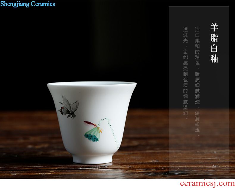 Three frequently hall jingdezhen ceramic cups with cover filter personal mug cups office separation tea cups