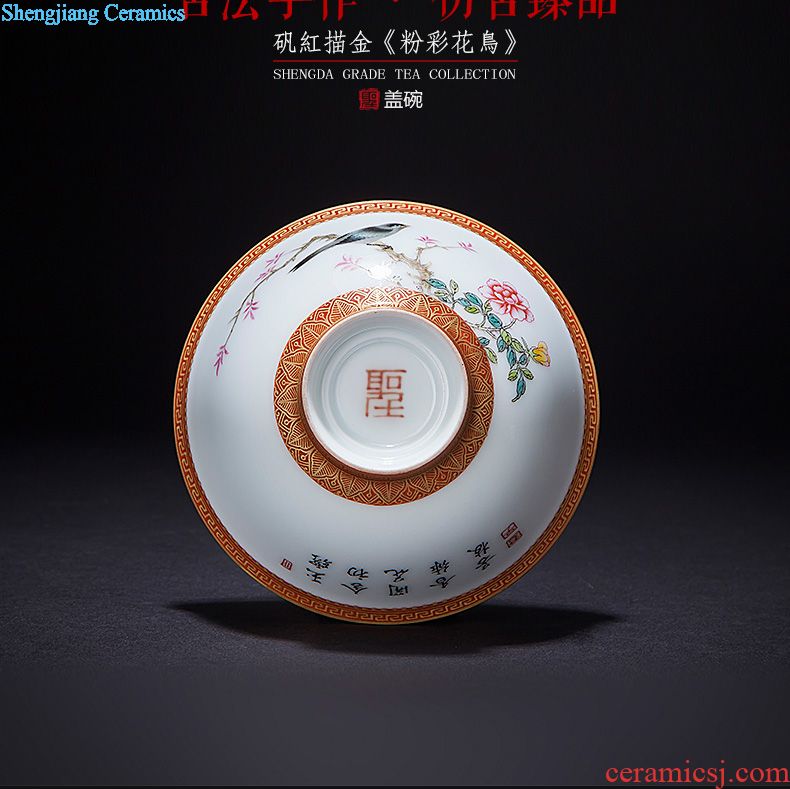 Master sample tea cup cup of jingdezhen blue and white painting landscape ceramic hand-painted maintain cylinder cup all hand kung fu tea cups