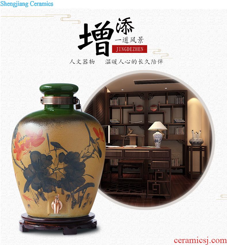 Jingdezhen archaize big jars bubble wine jar it 20 jins 30 jins 50 domestic ceramic seal tank empty jars