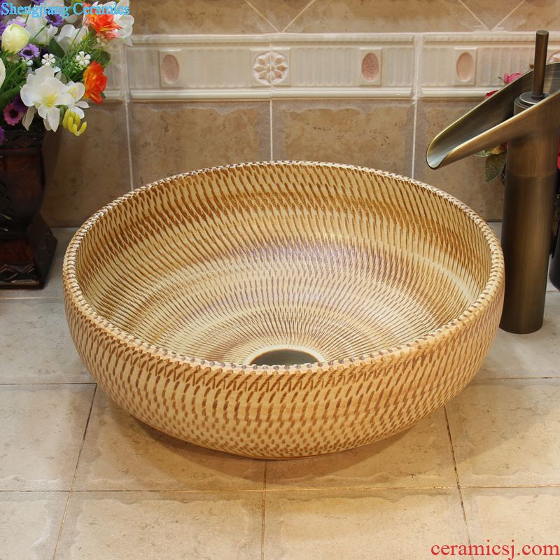 JingYuXuan fine ceramic large coil inferior smooth high temperature stage basin of household sanitary ware art basin sinks