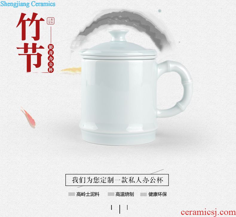 The three regular crack cup a pot of two cup Jingdezhen one person a cup of tea set household travel tea set