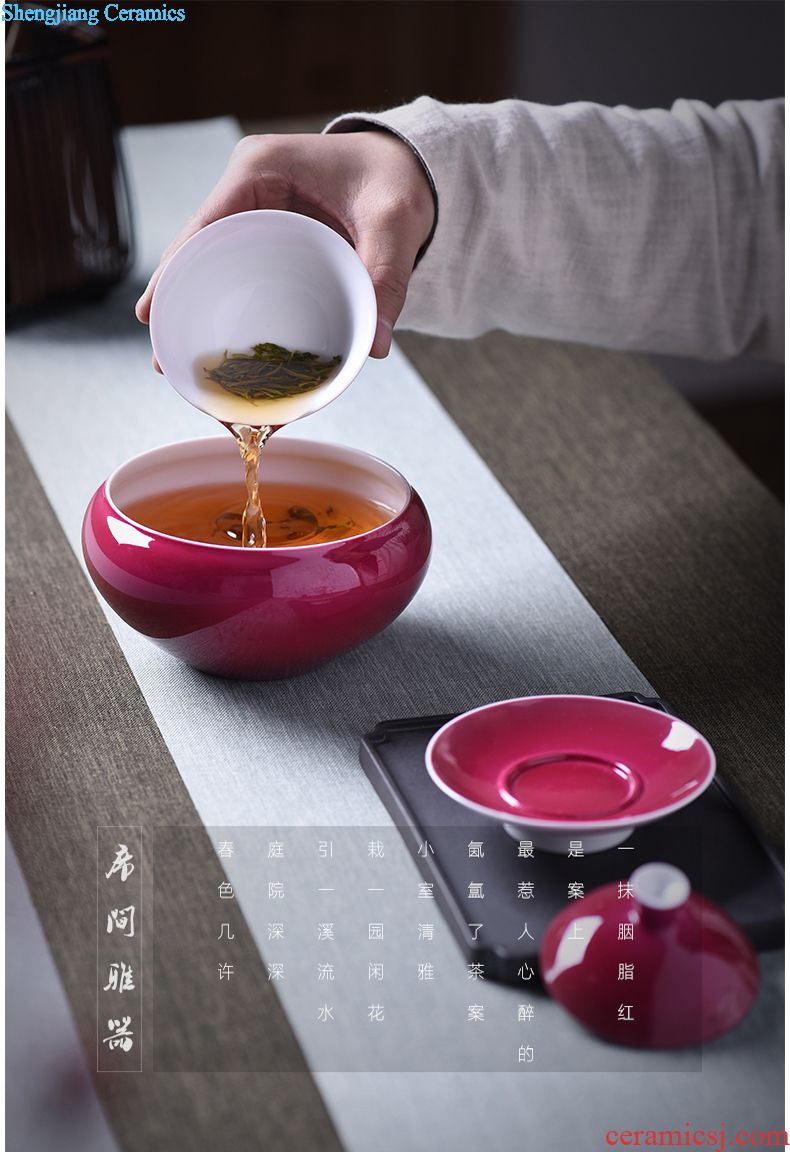 JingJun Jingdezhen ceramic ji blue paint pot of bearing dry bubble kunfu tea parts have pot dish saucer dish