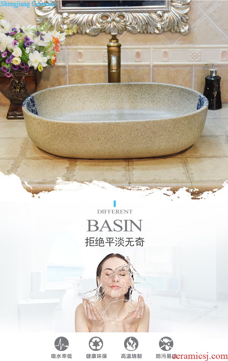 JingYuXuan jingdezhen ceramic art basin stage basin sinks the sink basin basin oval further