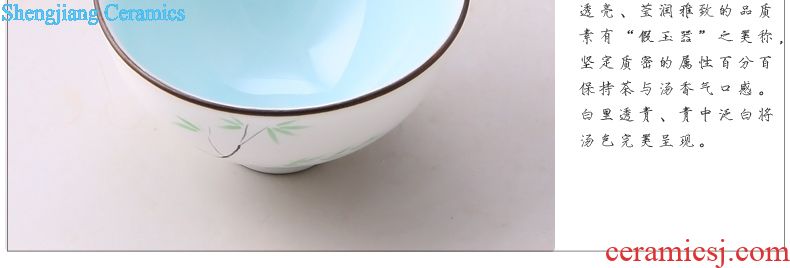 Three frequently hall kiln jingdezhen ceramic tea set to build fair mug light points of tea, tea tea accessories S31017 sea