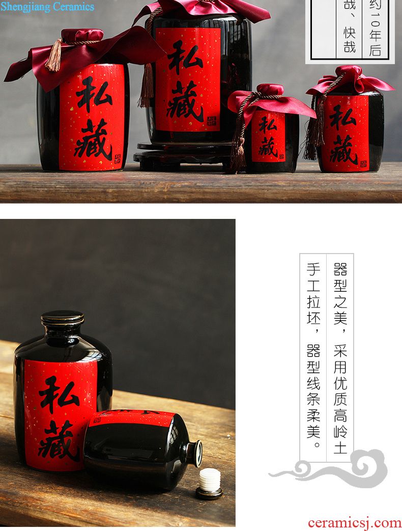 Jingdezhen ceramic kimchi altar seal storage tank sichuan pickles pickled vegetables can double cover lead-free pickle jar