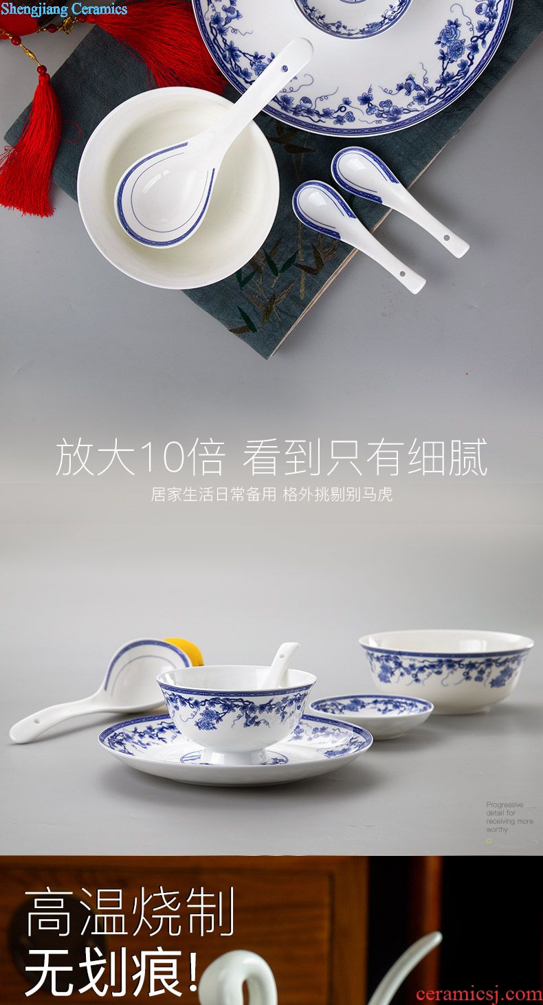 Your kiln ivory white kung fu tea set household jingdezhen ceramic tea cup office gift of a complete set of the teapot