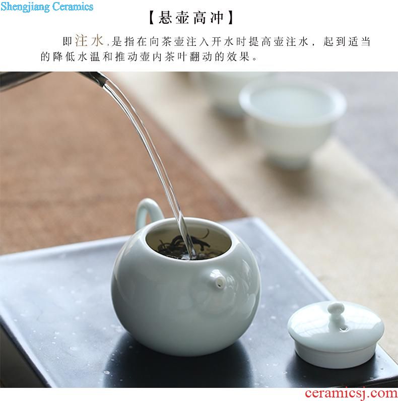 Three frequently hall sample tea cup Jingdezhen ceramic kung fu tea set celadon noggin master cup single cup tea pu-erh tea