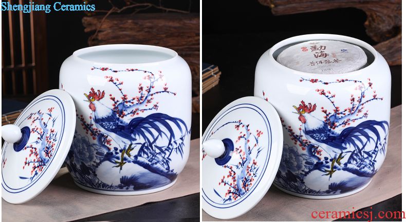 Jingdezhen ceramic vase vase the general pot of large western European large sitting room red clay furnishing articles