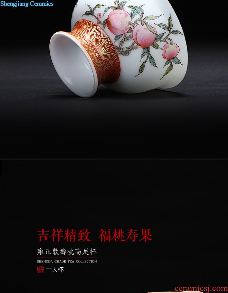 Kung fu master ceramic cups cup hand-painted double phoenix sample tea cup all hand jingdezhen blue and white porcelain cups tea sets