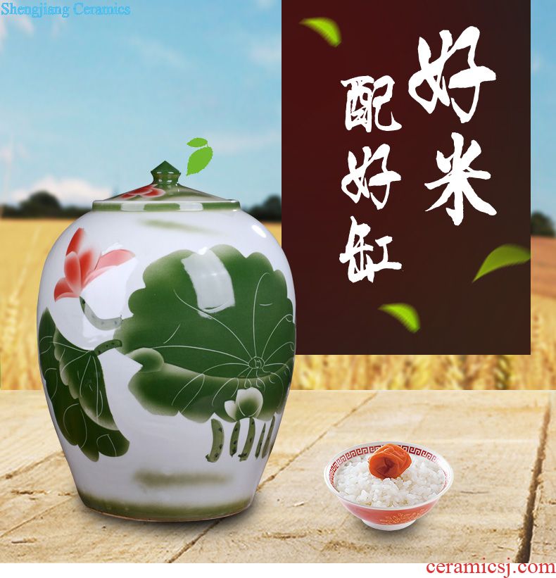 Jingdezhen ceramic jar household 70 jins of large tank water storage tank with liquor hip hotel