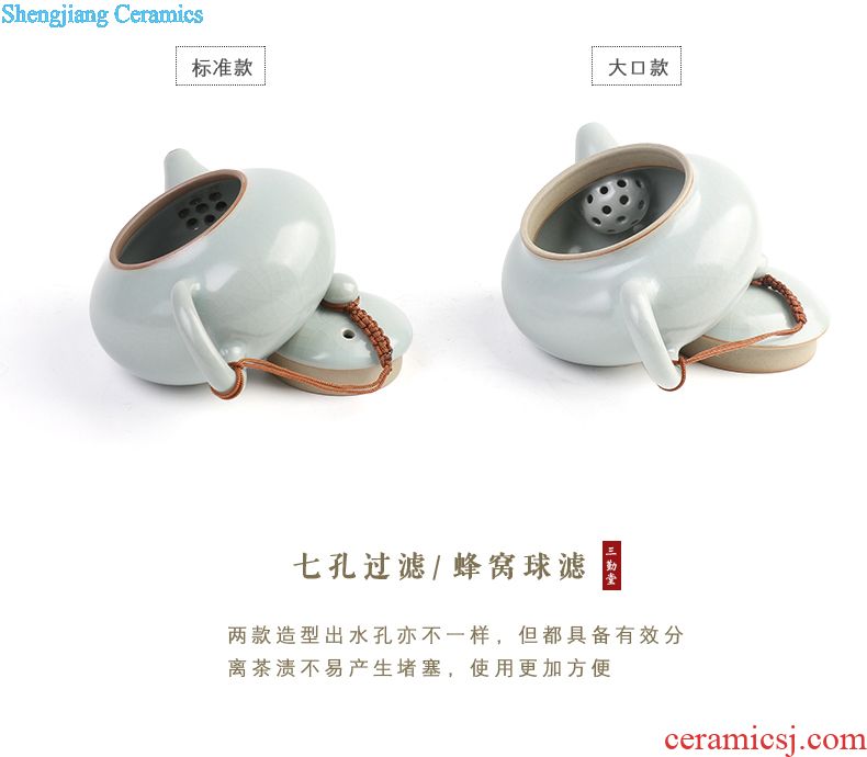 Jingdezhen ceramic flower flower implement three frequently hall tea hand-painted floret bottle home furnishing articles kung fu tea spare parts
