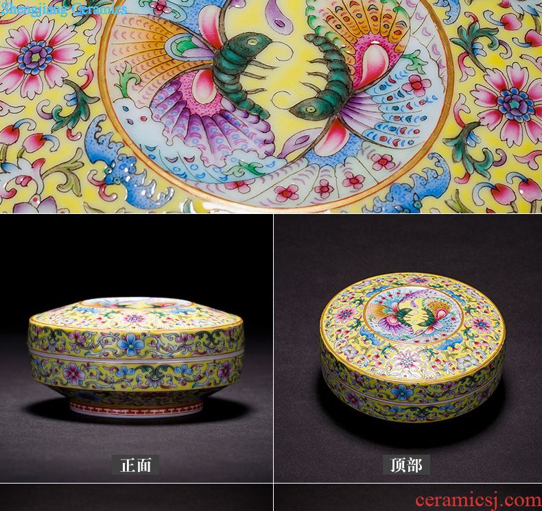 The big butterfly hand-painted ceramic tea bowl MeiWen snacks fruit bowl full manual jingdezhen blue and white ice tea with zero