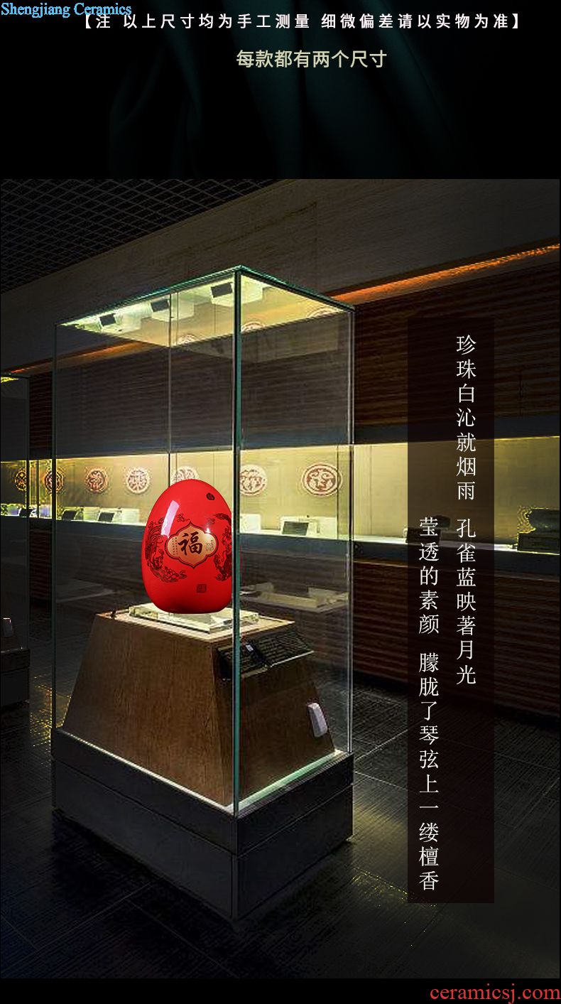 Jingdezhen chinaware bottle of flower vase and furnishing articles sitting room adornment the general pot of contemporary and contracted jewelry