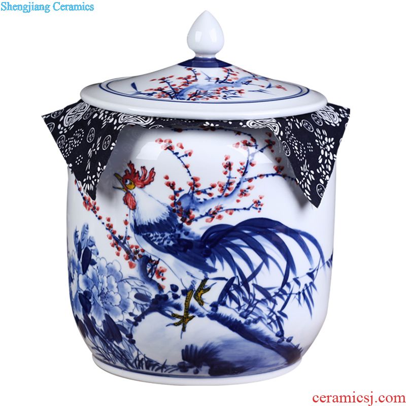 Jingdezhen ceramic vase vase the general pot of large western European large sitting room red clay furnishing articles